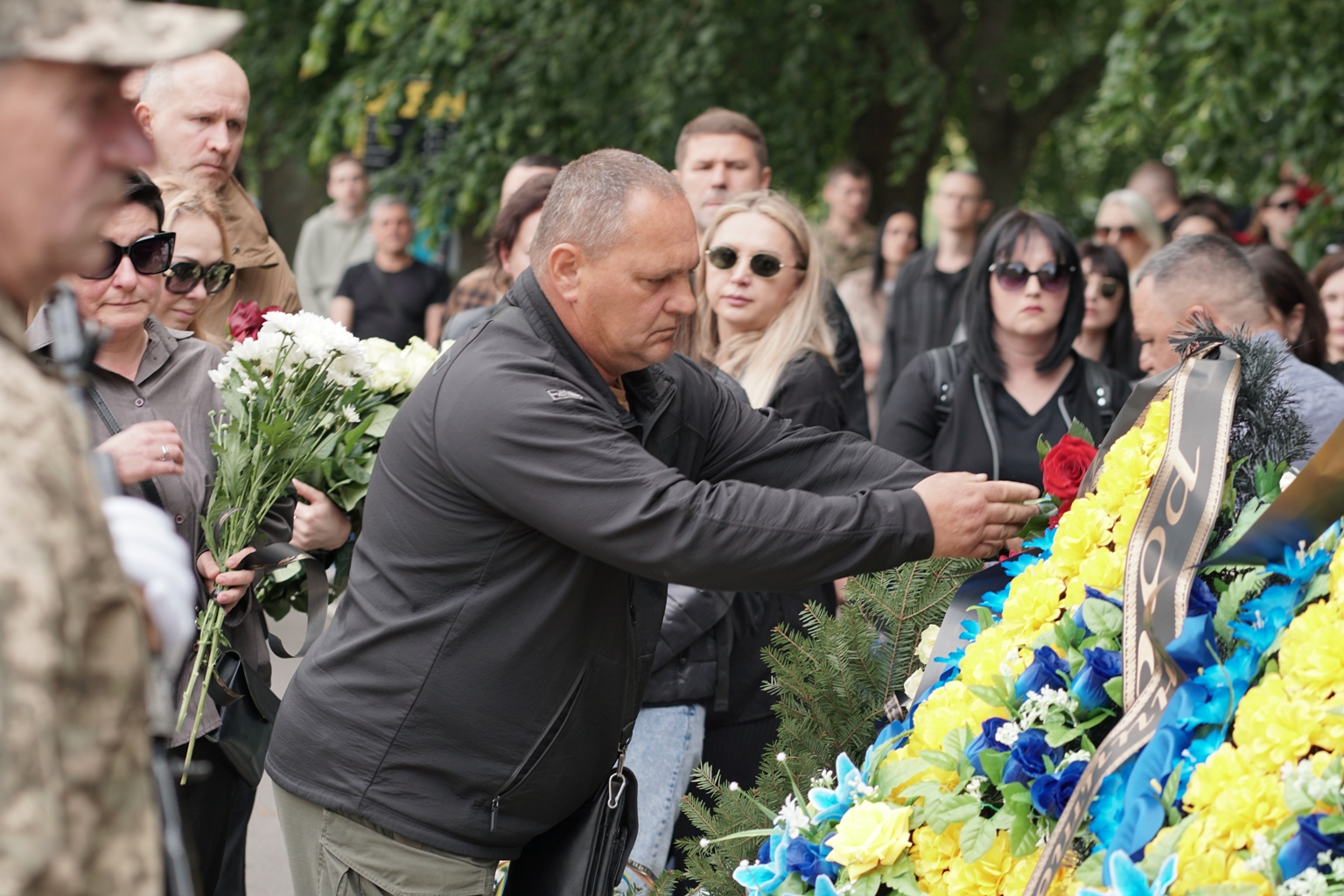 Прощання із полеглим воїном Іваном Кирʼяновим в Ужгороді
