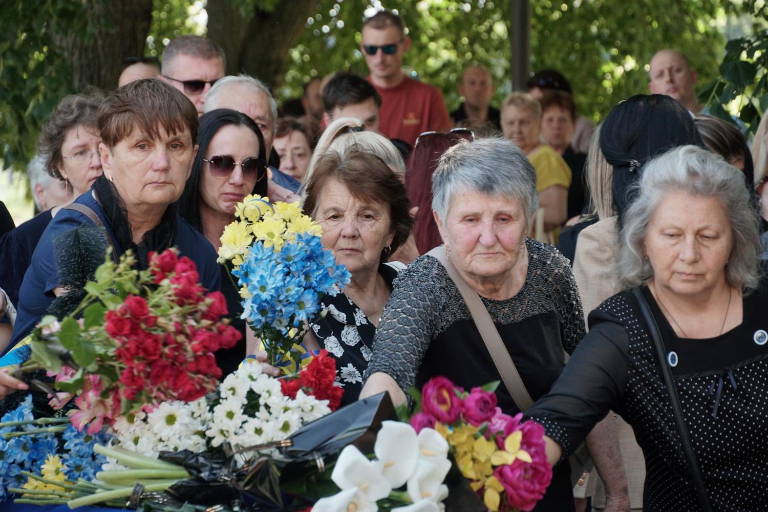 Прощання із воїном Віктором Дяківим в Ужгороді