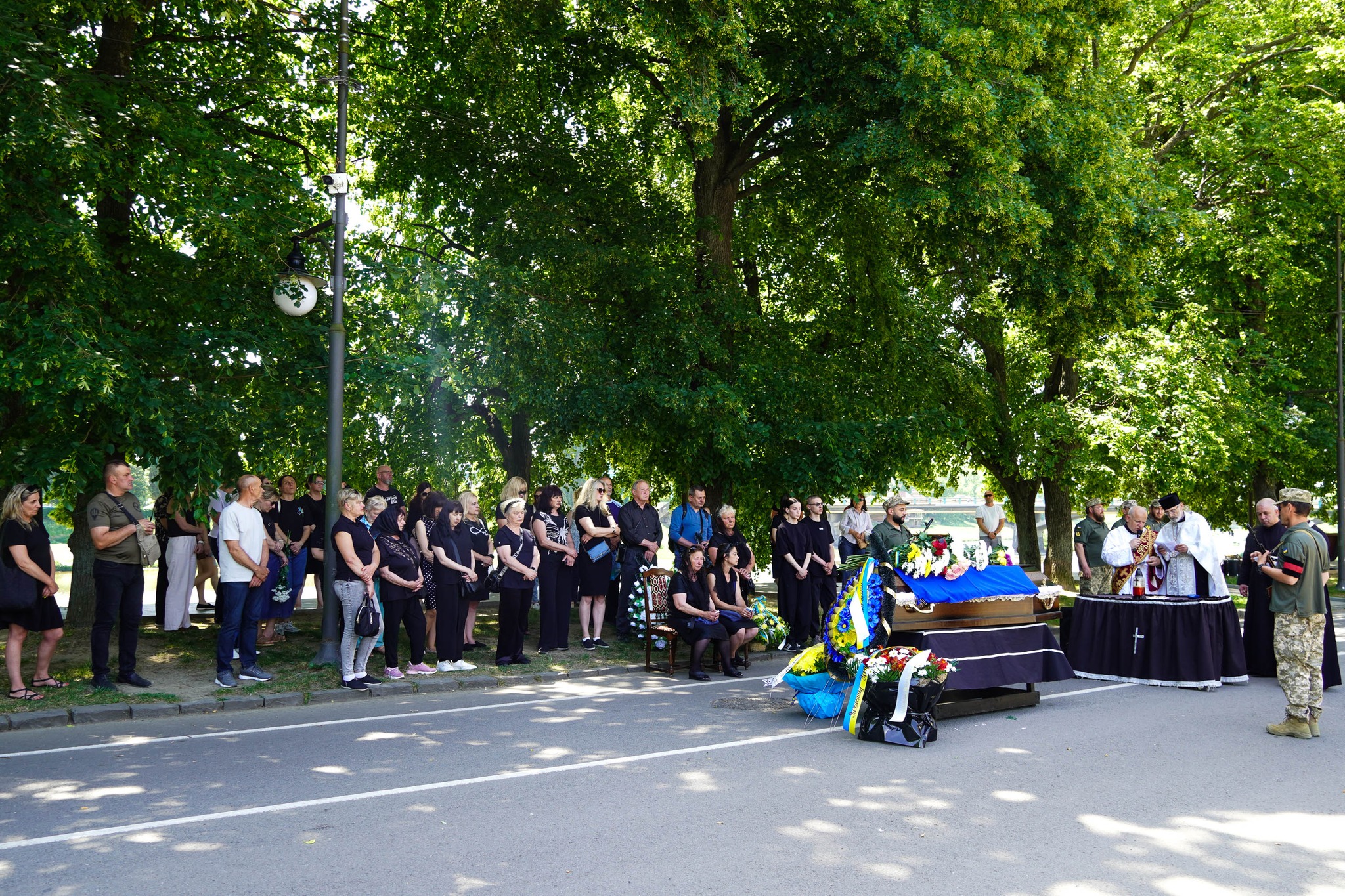 Прощання із полеглим військовим Олександром Янчієм в Ужгороді