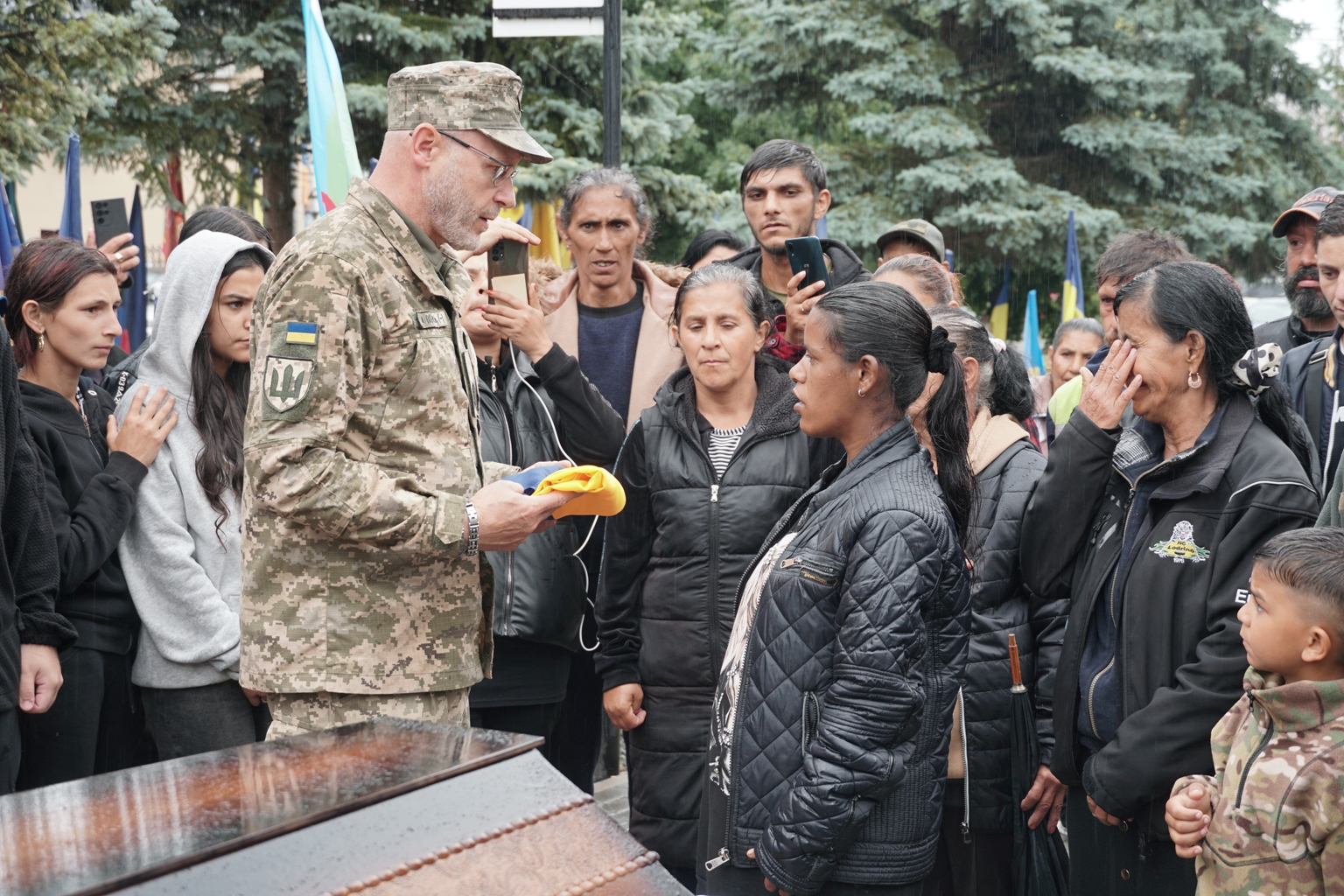Прощання із воїном Євгенієм Буко в Ужгороді