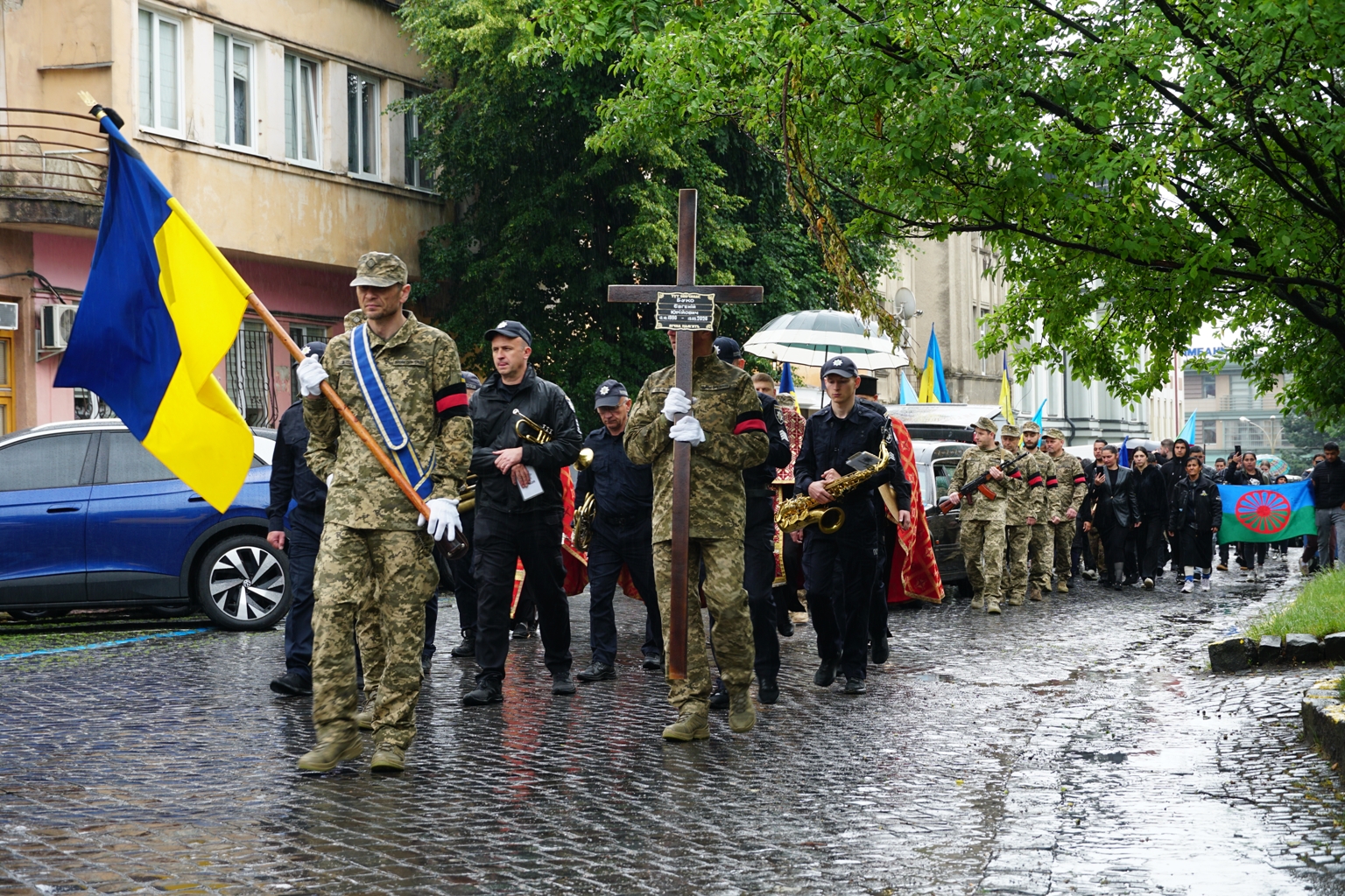 Прощання із воїном Євгенієм Буко в Ужгороді