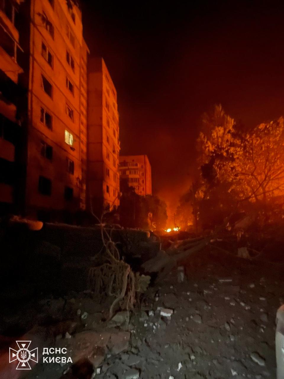 Наслідки російського обстрілу у Києві, 2 червня