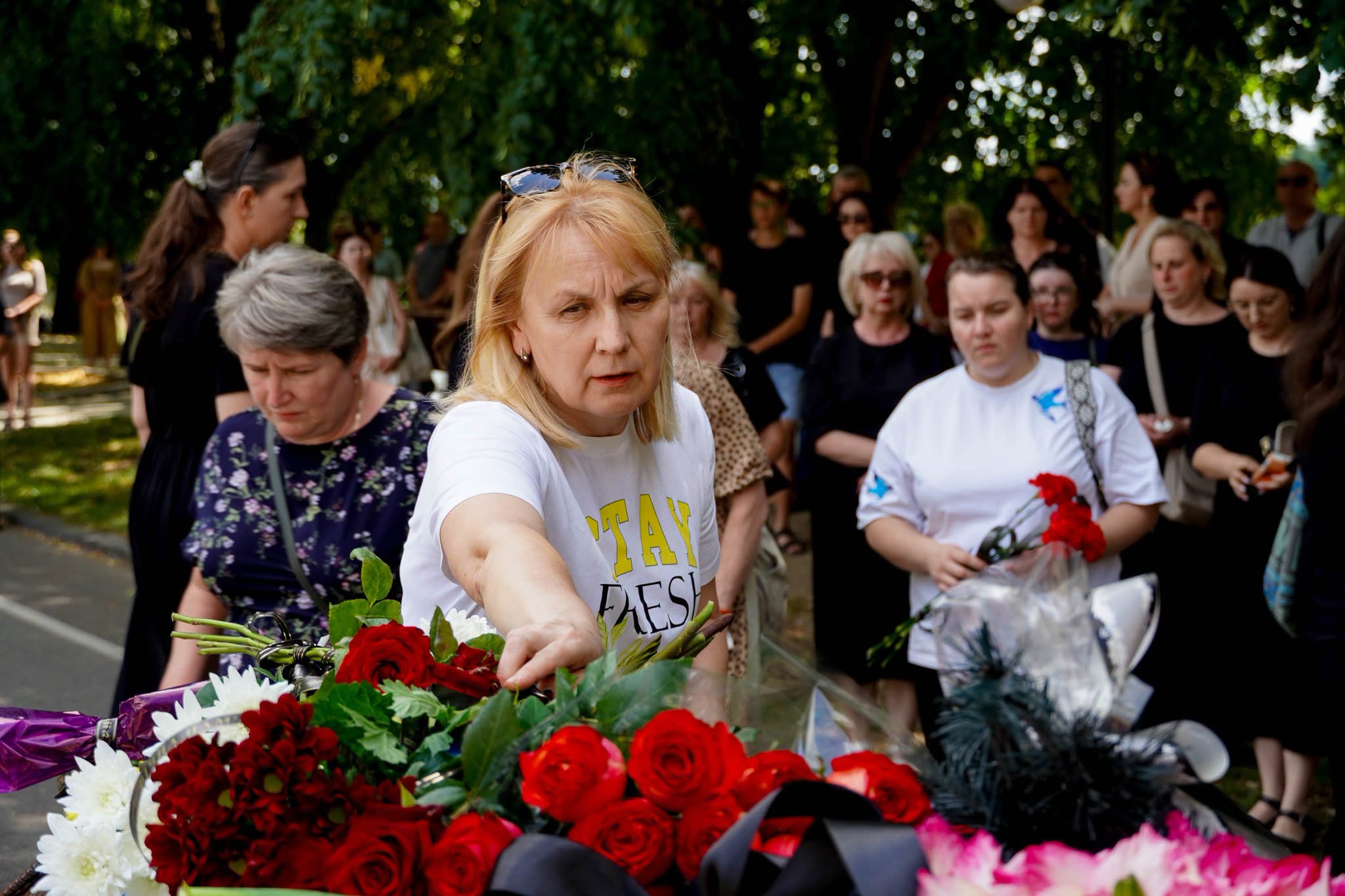 Прощання із полеглим воїном Сергієм Михайленком в Ужгороді