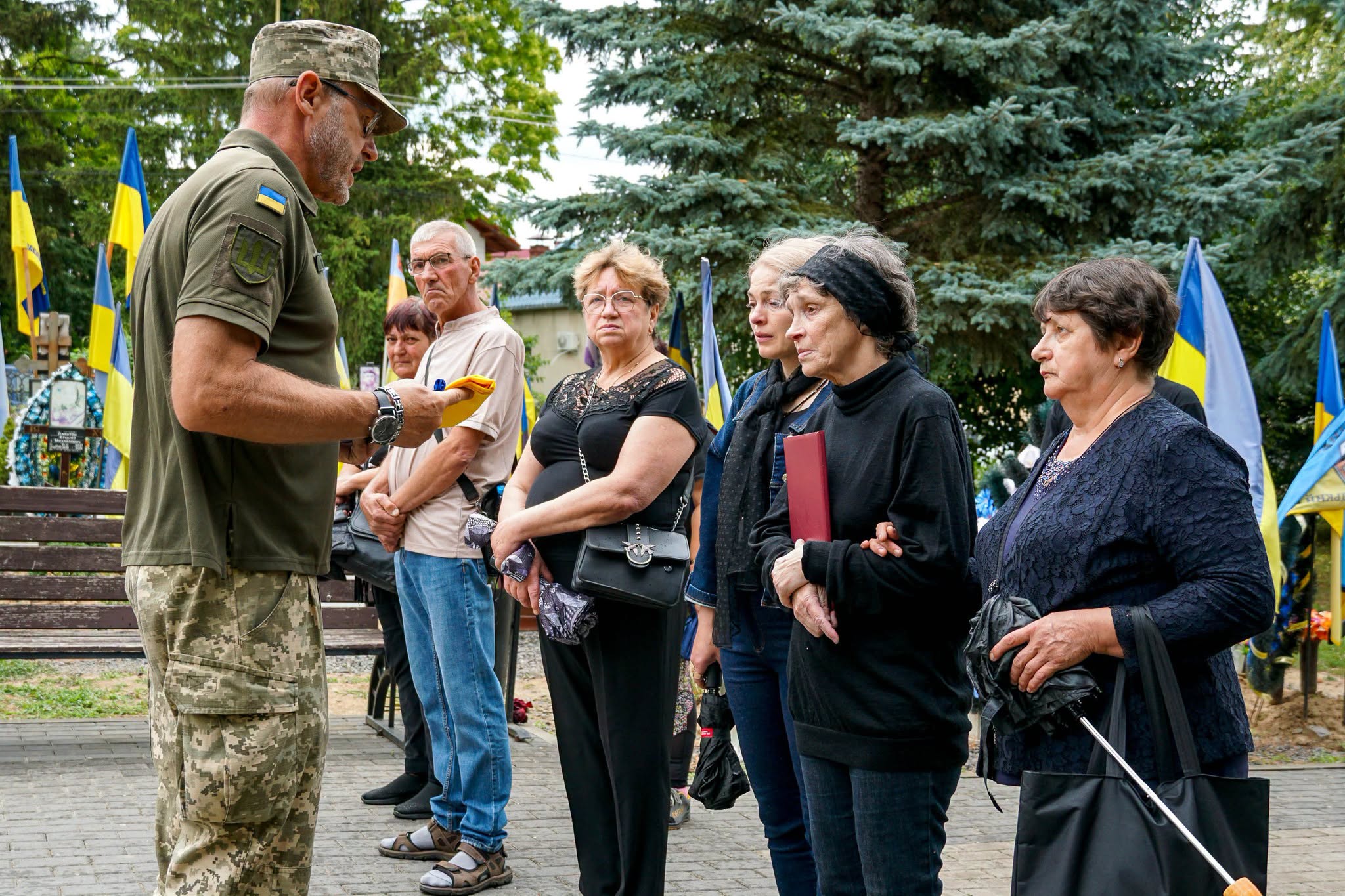 Прощання із полеглим воїном Василем Мартином в Ужгороді