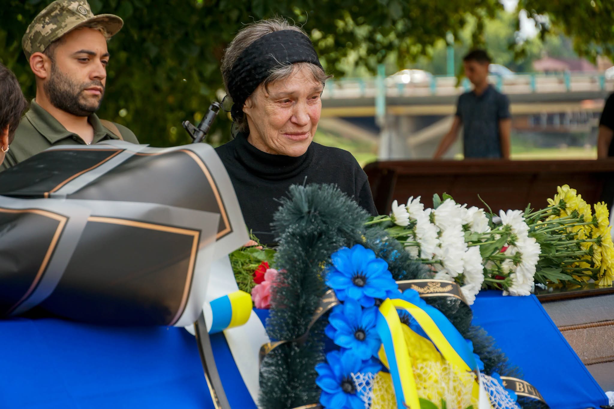 Прощання із полеглим воїном Василем Мартином в Ужгороді
