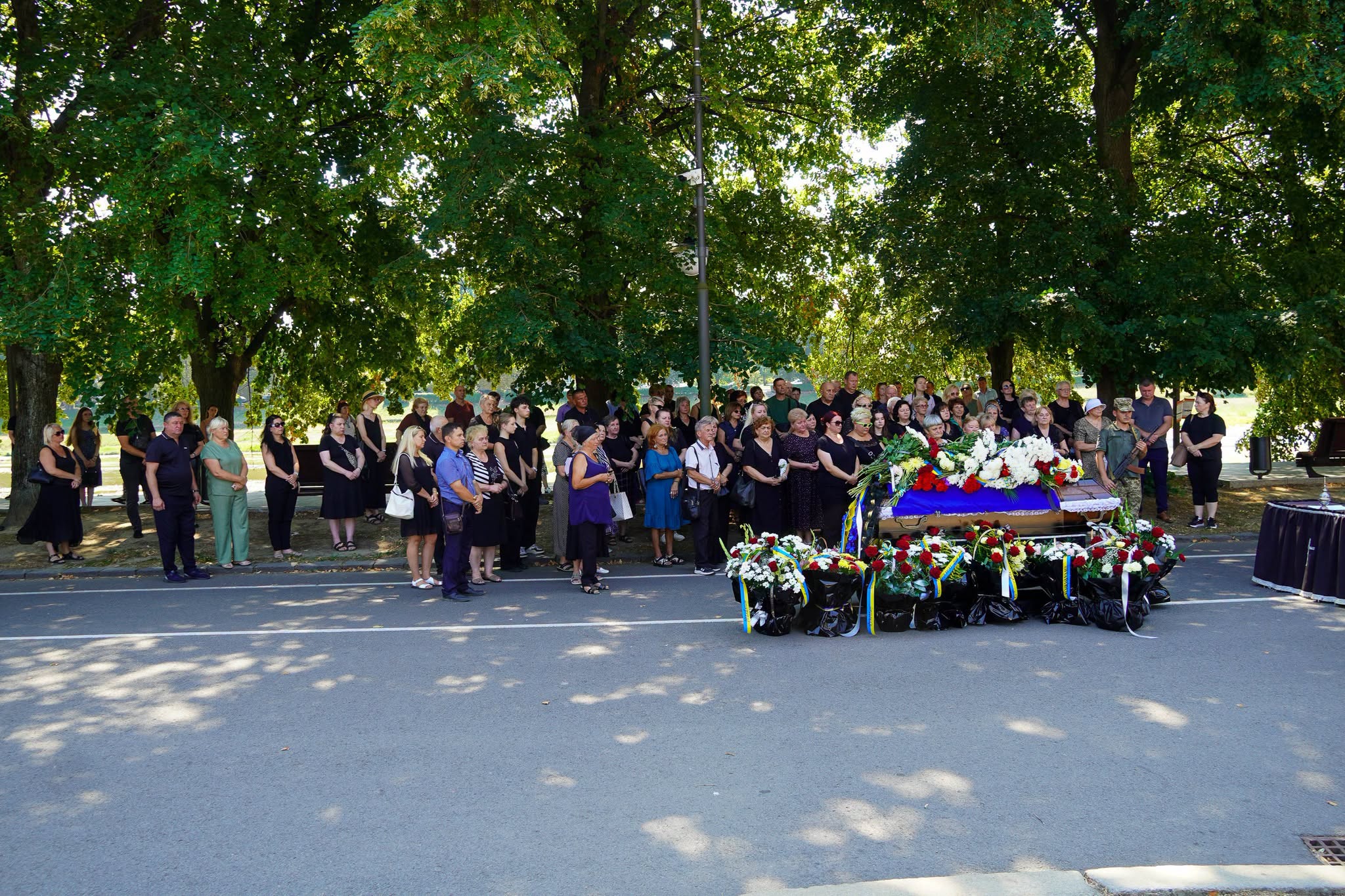 Прощання із полеглим воїном Володимиром Йорданом в Ужгороді