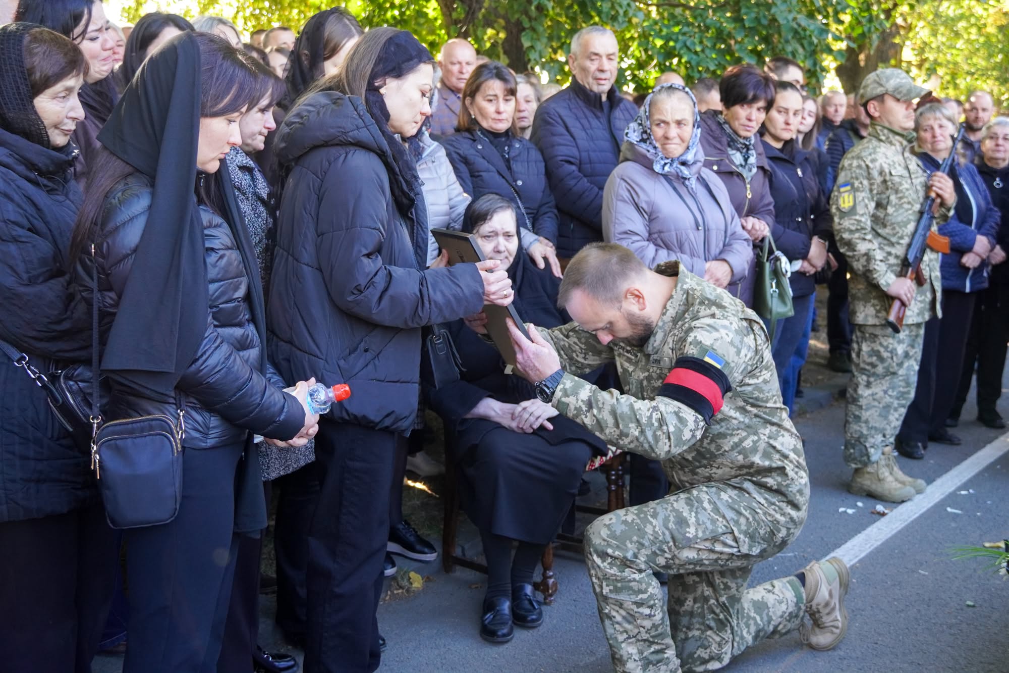 Прощання із полеглим захисником Володимиром Славичем в Ужгороді
