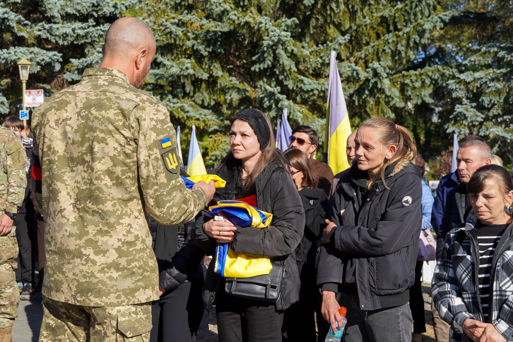 Прощання із полеглим захисником Володимиром Славичем в Ужгороді