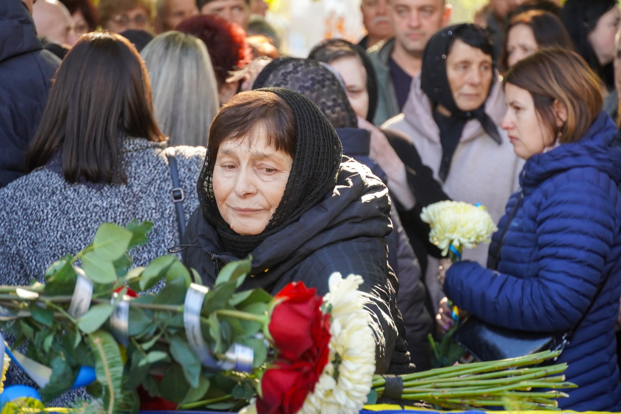 Прощання із полеглим захисником Володимиром Славичем в Ужгороді