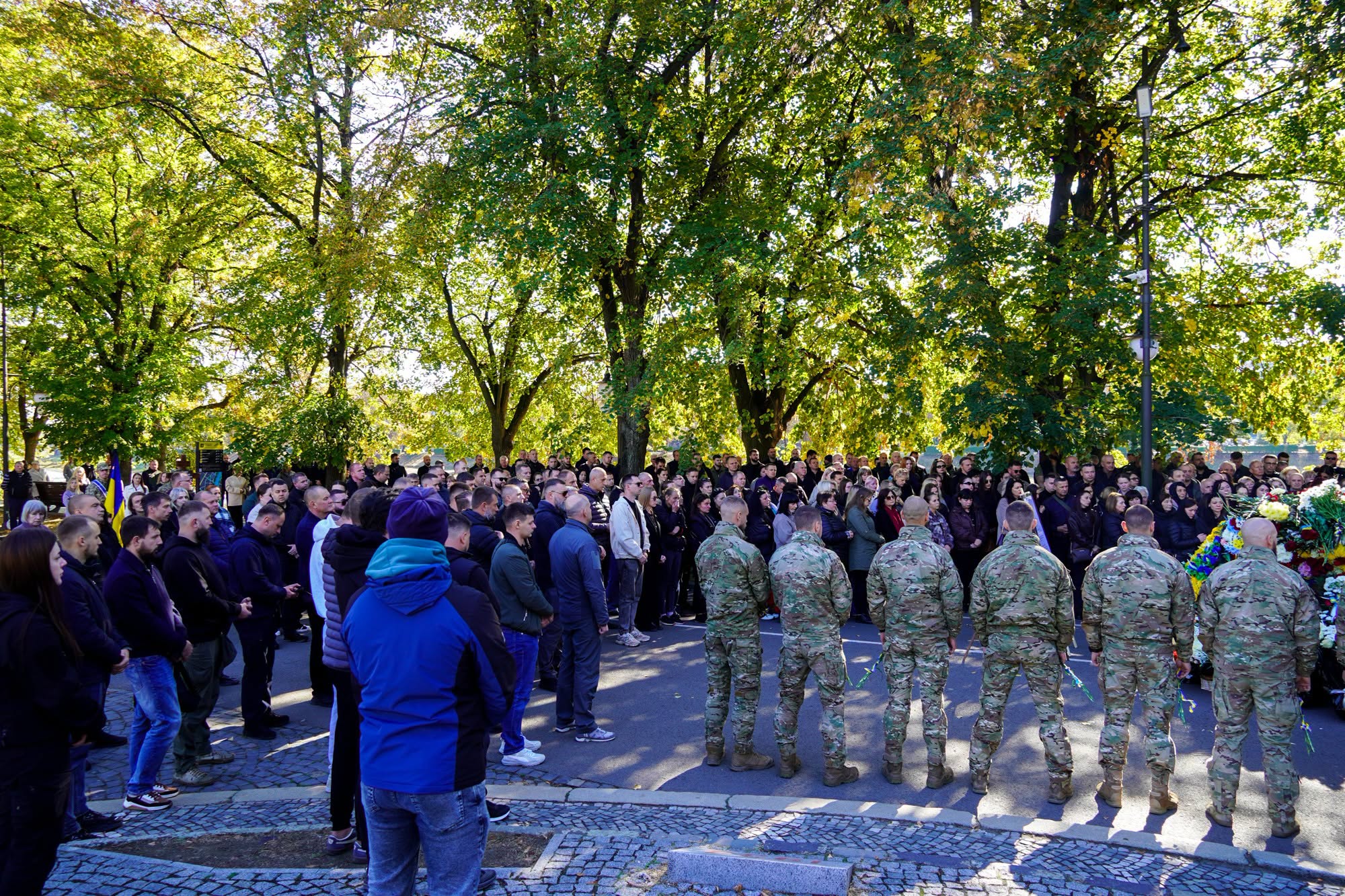 Прощання із полеглим захисником Володимиром Славичем в Ужгороді