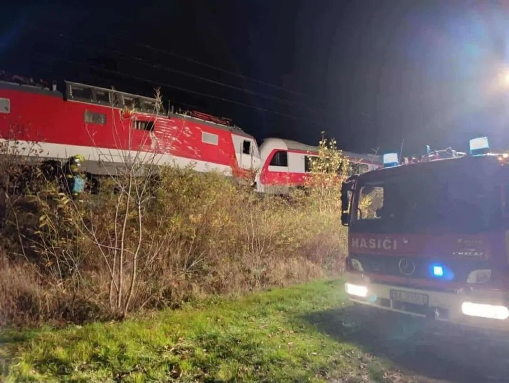 Місце зіткнення поїздів біля Братислави