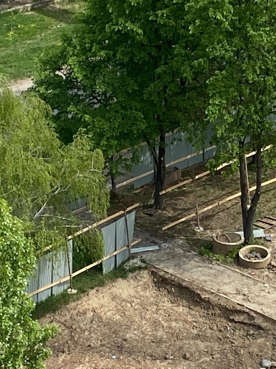 Вид зверху на будівництві