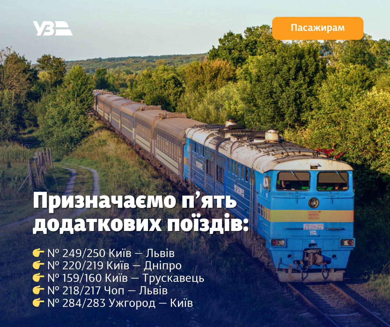 Додаткові поїзди 