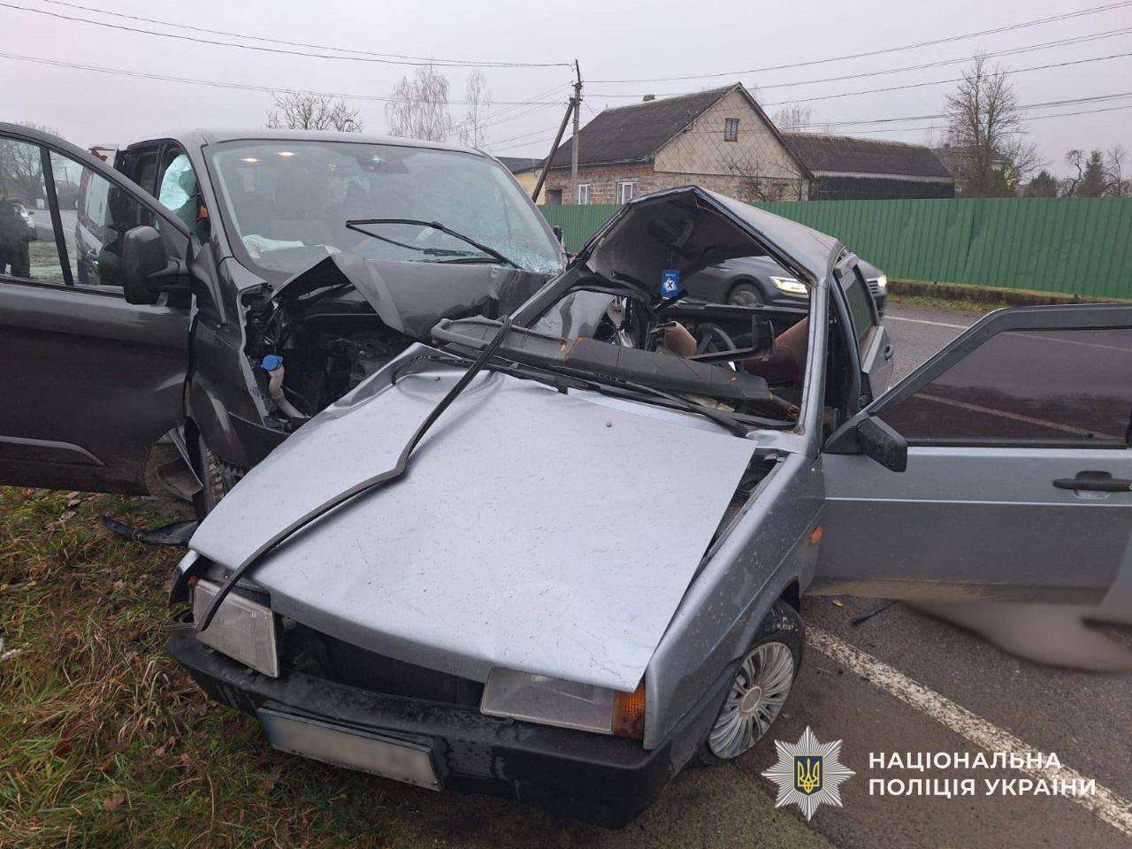 Наслідки ДТП у селі Сокирниця