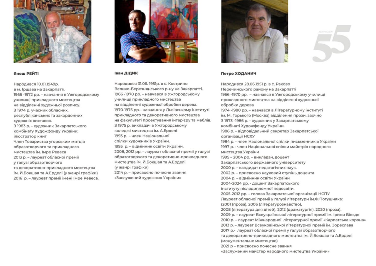 Іван Дідик, Петро Ходанич та Янош Рейті.
