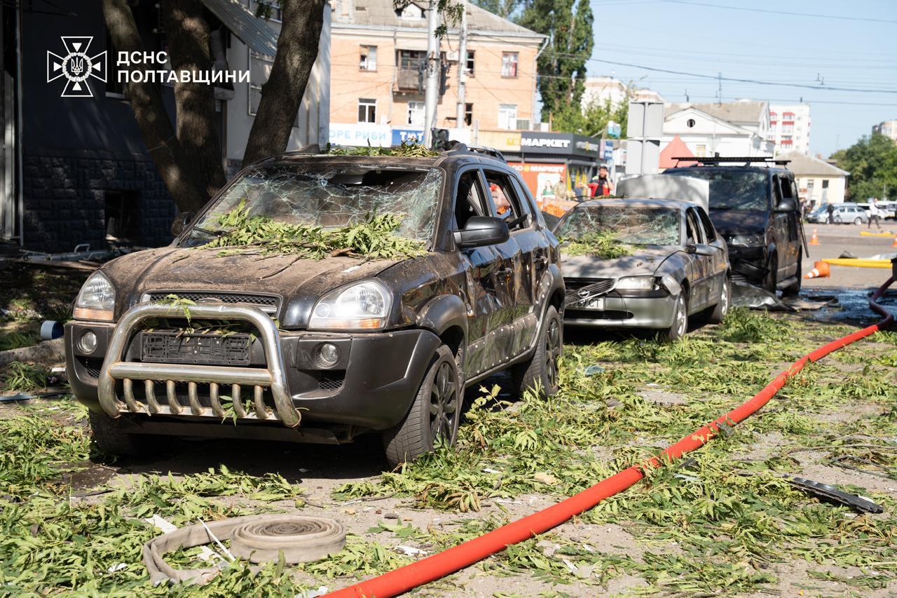 Наслідки влучання, Полтава 3 липня