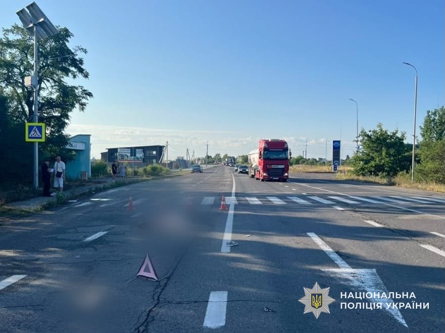 Місце ДТП біля Чабанівки на трасі Київ-Чоп