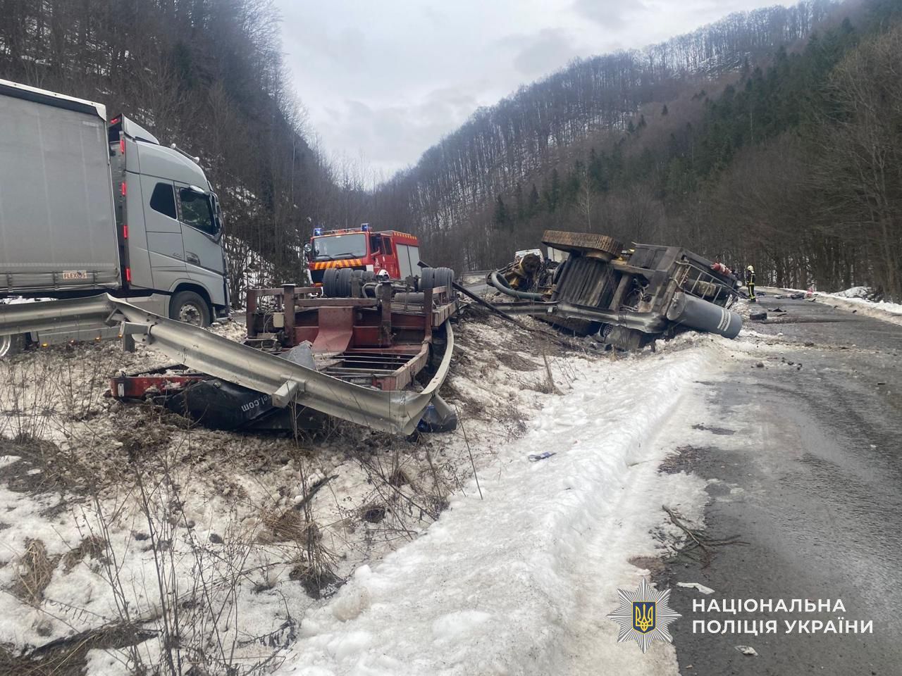 Місце ДТП на Абранському перевалі