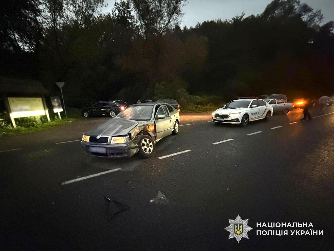 Місце ДТП у Виноградові