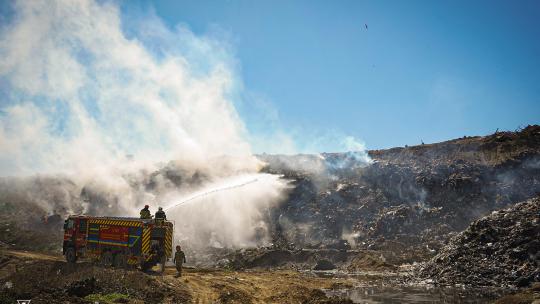 Пожежа на сміттєзвалищі під Ужгородом