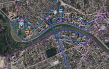 Схема марафону на вулицях Ужгорода