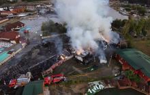 Пожежа на турбазі у Солотвині