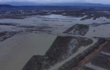 Підтоплені сільськогосподарські землі на території Закарпаття 