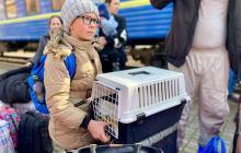 Евакуйована дівчинка з Донеччини 