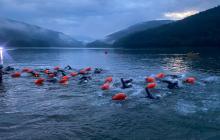 Змагання з триатлону на Вільшанському водосховищі 