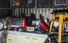 Кухня родини після того, як полум‘я загасили 