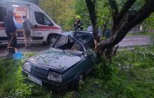 Аварія у Квасах, потрощене авто