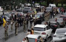 Прощання з воїнами Юрієм Бачкаєм та Олександром Дзуринцем