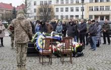 Прощання з полеглим воїном Олександром Горошником