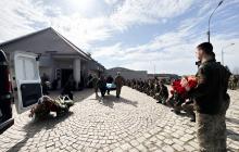 Прощання із військовим Валентином Улинцем у Мукачеві