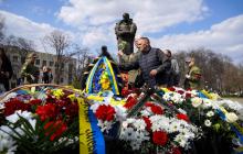 Прощання із полеглим військовим Сергієм Козаченком в Ужгороді