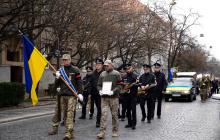 Прощання із військовим Олександром Луцьом в Ужгороді
