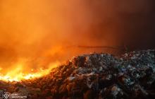 Пожежа на сміттєзвалищі у Барвінку
