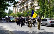 Прощання з військовим Михайлом Тіщенком в Ужгороді