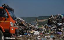 Пожежа на сміттєзвалищі у селі Барвінок