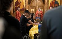 Прощання із полеглим воїном Віталієм Солоповим у Мукачеві