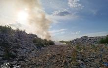 Ліквідація пожежі на сміттєзвалищі у Берегові