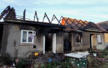 Наслідки пожежу у літній кухні, село Жнятино