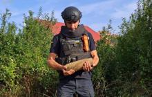 Снаряд знищили рятувальники 