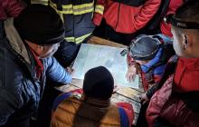 Закарпатські рятувальники під час пошуків загиблого чоловіка, якого знайшли в горах на  Рахівщині туристи