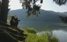  Хлопчик з камерою на Березі Вільшанського водосховища