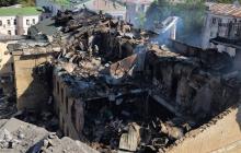 Наслідки російського обстрілу в Києві