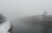 Ужгород, туман, набережна