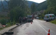 Місце ДТП у селі Верхній Бистрий